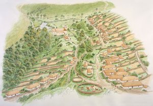 Wharram Percy Medieval Village, North Yorkshire, 13th century c2000s