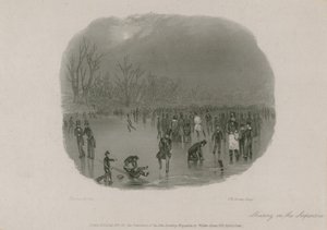 Skating on the Serpentine, Hyde Park, London