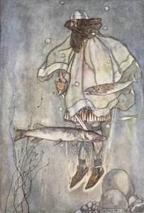 Fergus goes down into the lake, illustration from 