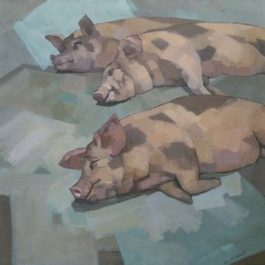 Three Sleeping Pigs by Steve Mitchell