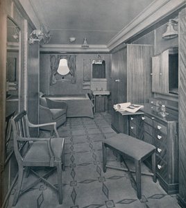 Apartments in the First Class area on board the S.S. Empress of Britain by Stewart Bale Limited
