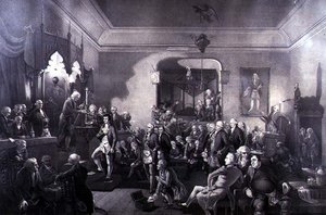 The Inauguration of Robert Burns as Poet Laureate at the Lodge, Canongate, Edinburgh by Stewart Watson