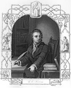 Gotthold Ephraim Lessing (1729-1781) Engraved by Albert Henry Payne by Storck