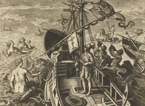 Christopher Columbus Ligur Americae Retectio by Stradanus
