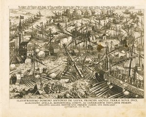 The Battle of Lepanto on 7 October 1571, ca. 1578 by Stradanus