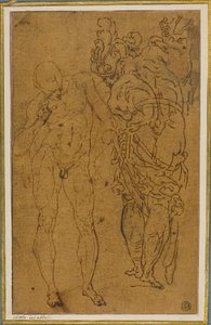 Male Nude and Warrior in Armor
