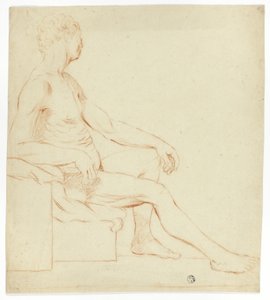 Seated Academic Male Nude