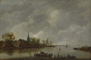River View with a Village Church
