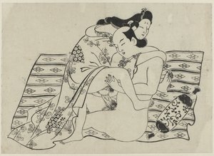 Erotic Scene by Sugimura Jihei (attributed to)