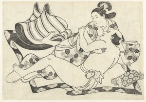 Lovers on a Carpet by Sugimura Jihei