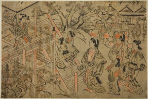 Visiting Kiyomizu Temple by Sugimura Jihei