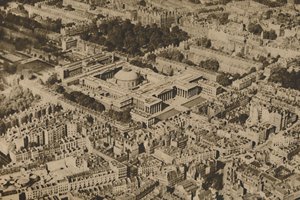Novel View of the British Museum Surrounded By The Massed Trees of Bloomsbury by Surrey Flying Services