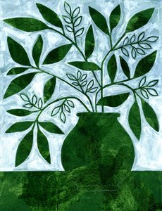 Green Plant Still Life by Susan Black