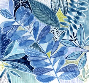 Patterned Botanical Blues