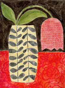 Red Tulip In A Modern Vase by Susan Black