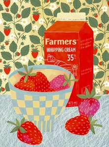 Summer Strawberries and Cream by Susan Black