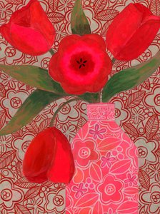 Vibrant Tulip Still Life by Susan Black