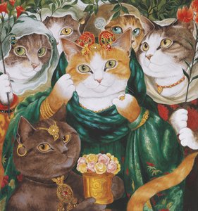 Illustration from Cats Galore! A Compendium of Cultured Cats by Susan Herbert