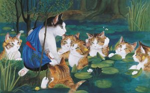 Illustration from Cats Galore! A Compendium of Cultured Cats by Susan Herbert