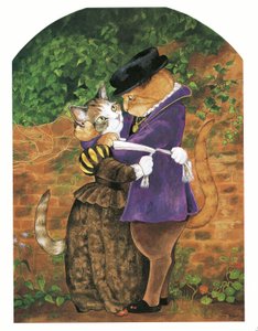 Illustration from Pre-Raphaelite Cats by Susan Herbert