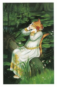 Illustration from Pre-Raphaelite Cats by Susan Herbert