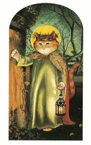 Illustration from Pre-Raphaelite Cats by Susan Herbert