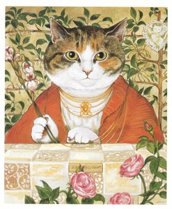 Illustration from Pre-Raphaelite Cats by Susan Herbert