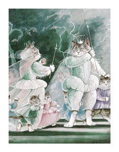 Illustration from Shakespeare Cats: Poster Book by Susan Herbert