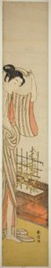 Beauty and Morning Glories by Suzuki Harunobu