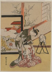Benevolence: Courtesan Shaving the Neck of her Servant