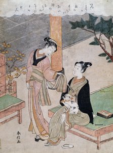 Courtesans, by Suzuki Harunobu, Japan by Suzuki Harunobu