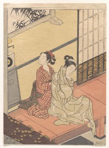 Evening Chime of the Clock, from the series “Eight Parlor Views” by Suzuki Harunobu