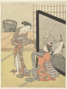 Choosing an Obi by Suzuki Harunobu