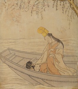 Woman in a Boat by Suzuki Harunobu