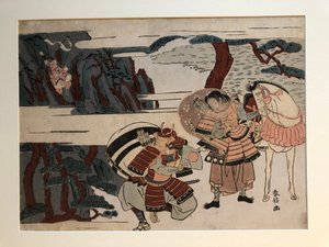 Kumagai Naozane Capturing Taira no Atsumori at Ichi-no-tani by Suzuki Harunobu
