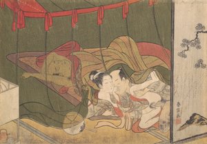 Lovers Beneath a Mosquito Net, 18th century