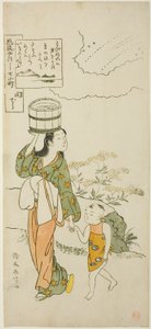 Ono no Komachi at Seki Temple (Seki), from the series The Seven Fashionable Aspects of Komachi