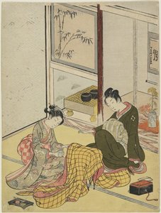 Perfuming a Robe as a Mitate of the Four Elegant Pastimes, Autumn