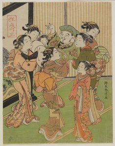 Seven Women Tossing Daikoku in the Air at New Year by Suzuki Harunobu