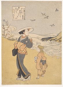 The Jewel River of Plovers, a Famous Place in Mutsu Province, from the series Six Jewel Rivers by Suzuki Harunobu