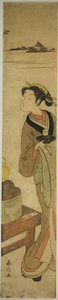 The Waitress Osen of the Kagiya Teahouse Carrying a Cup of Tea by Suzuki Harunobu