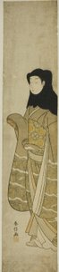 Woman Wearing Black Hood by Suzuki Harunobu
