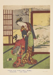 Woman and Child with Kitten