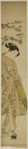 Young Woman Walking in Snow
