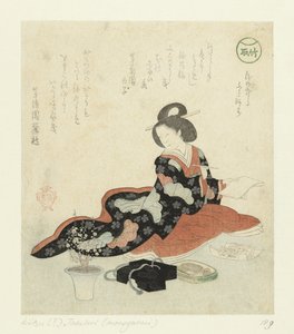 Woman Writing a Poem (The Tale of the Bamboo Cutter)
