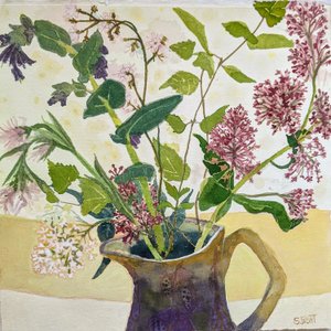 Spring Flowers with Valerian, 2020 by Suzy Fasht