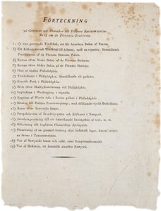 List of illustrations from Klinckowstroms Atlas of the United States, 1824