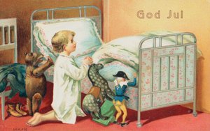 Swedish Christmas card by Swedish School