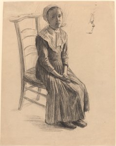 Seated Girl in Peasant Costume