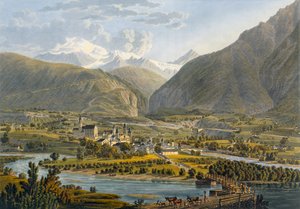 Brig on the Rhone, Bernese Alps, Switzerland, 1819 by Swiss School